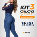Kit 3 Calças Lipo Jeans Modeladoras [DIRETO DA FÁBRICA]!