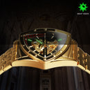 Relógio Winner Triângulo Esqueleto Masculino - Automático de Luxo