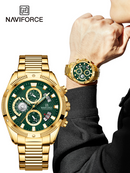 Relógio NFORCE Edição Ouro  - Aço inoxidável